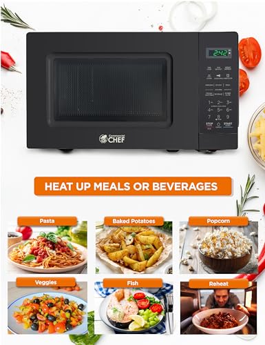 COMMERCIAL-CHEF-07-Cu-Ft-Microwave-with-10-Power-Levels-700W-Microwave-with-Digital-Display-Countertop-Microwave-with-Child-Safety-Door-Lock-Programmable-with-Push-Button-Black