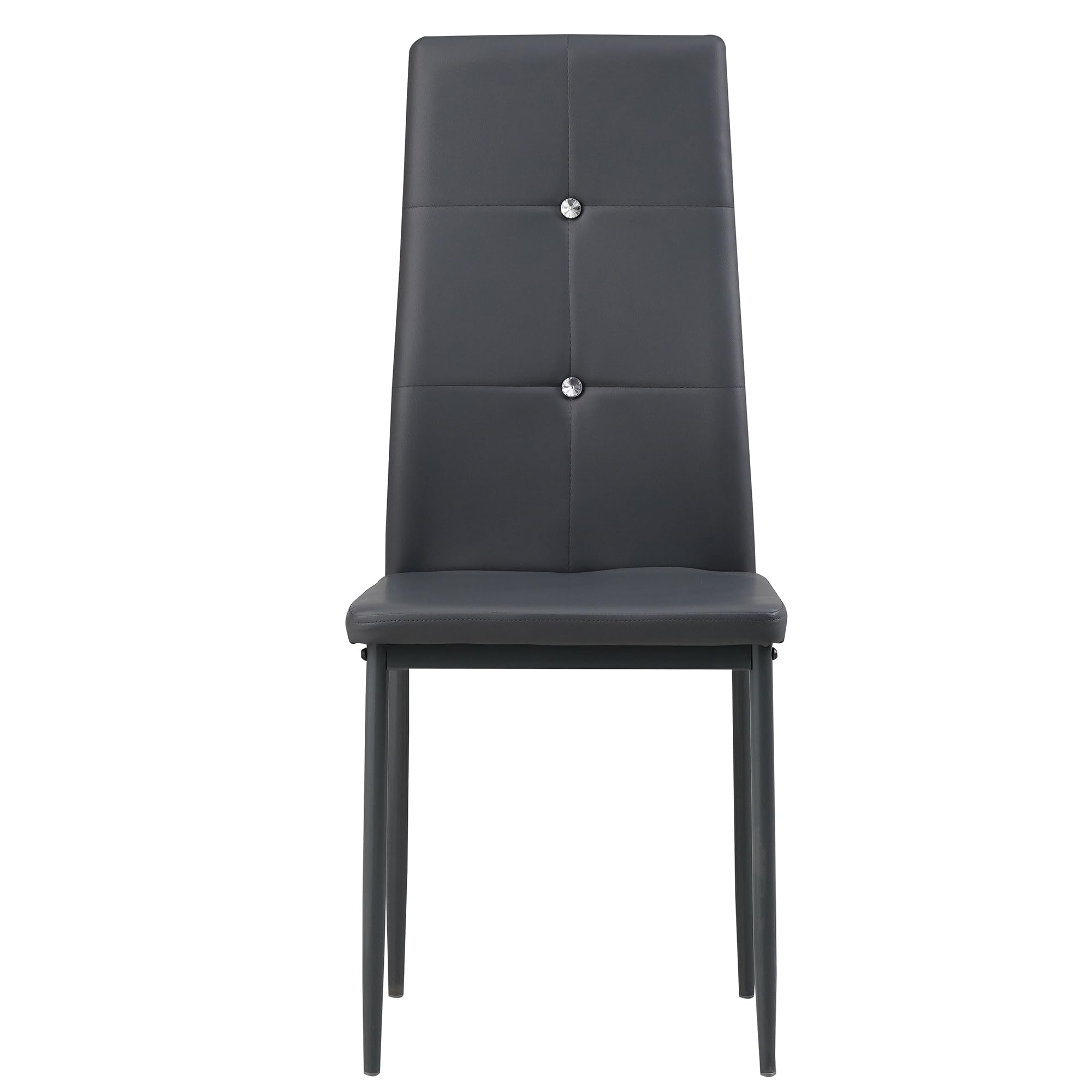 Albatros International Gmbh Albatros 3100 Diamond-6 Sedie Per Sala Da Pranzo, Certificazione Sgs, Colore: Grigio, Finta Pelle, 6 Stühle