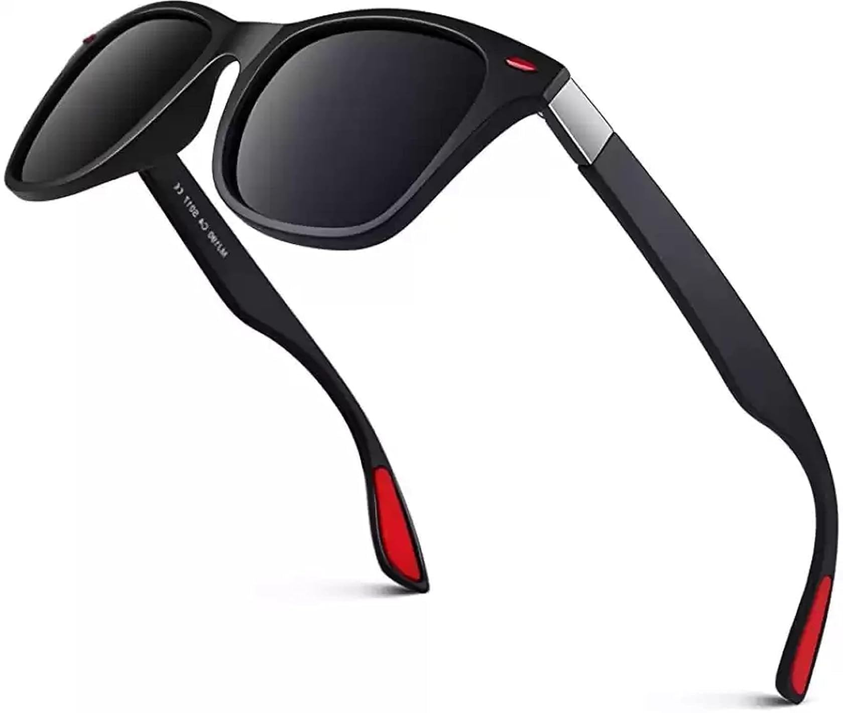 Polarised Rectangular Sunglasses, Gold Frame with Lion Head Detail, UV Protection, 145mm Temple Length-image-29