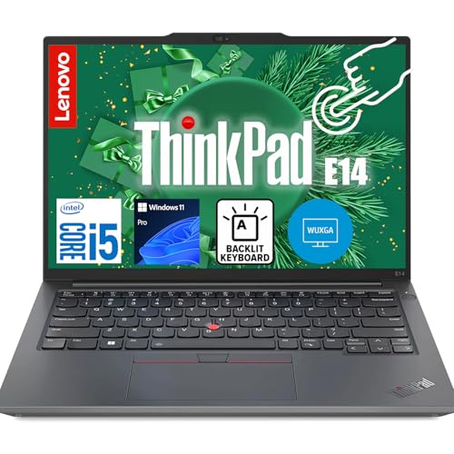 Image of Lenovo ThinkPad E14 14 inch FHD+ Touchscreen Laptop | Office 365 for the Web | FP Reader, Backlit KB | Intel 13th Gen Core i5-1335U | 16GB RAM, 1TB SSD | Win 11 PRO | Thunderbolt 4, RJ45, 1080p Cam