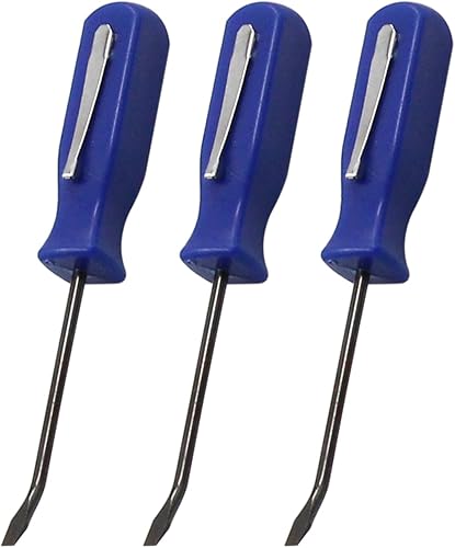 Mini barra de palanca de bolsillo multifunción con clip de bolsillo 4.5 "longitud azul herramienta de reparación de coches 3 unids