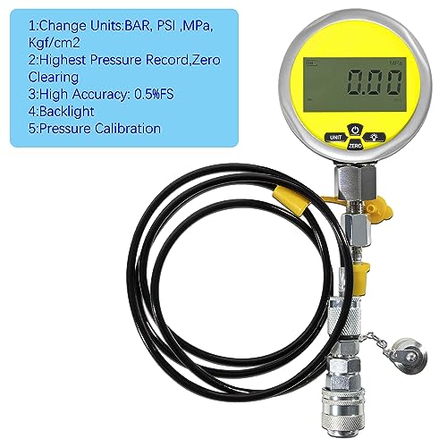 Image of 10000PSI Digital Hydraulic Pressure Test Coupling Pressure Gauge Manometer Tester 1 /4 Inch NPT Connector 700BAR / 70Mpa for USA Brand Excavator