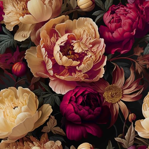 Papel pintado floral extraíble para renovar paredes dañadas sin obras ni pegamento 2