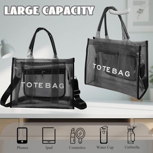Bolso Tote Transparente Grande para Playa y Viaje miniatura 3