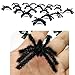 20 PCS Black Realistic Hairy Small Plastic Fake Spiders Scary Joke Prank Toy for Party Favors Creepy Halloween Decoration by Baryuefull