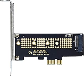 GZSHUNLI NVMe PCIe M.2 NGFF SSD to PCIe X1 Adapter Card PCIe X1 to M.2 Card Support 2230 2242 2260 2280 Size NVMe M.2 SSD