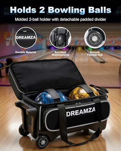 DREAMZA 2 Ball Roller Bowling Bag