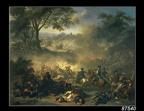 La bataille de Poltava affiche grand format pour passionné histoire Nattier