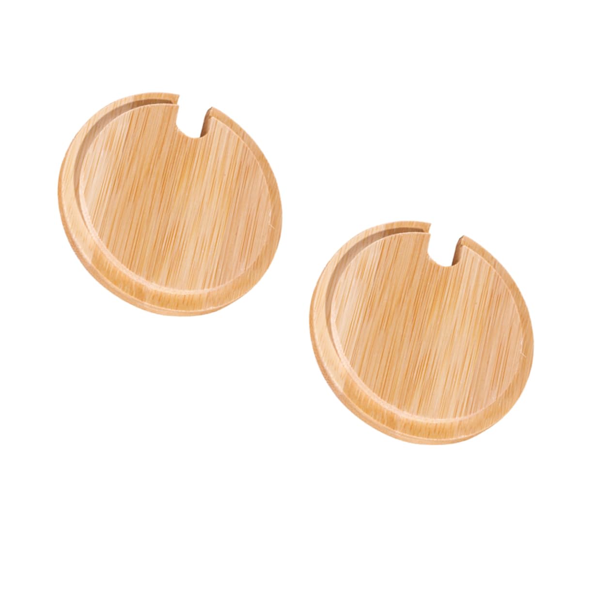 ULTECHNOVO 2PCS Round Cup Lid Coaster Versatile Drink Cover Holder Pad for Cups Practical Design with Spoon Gap