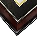 GraduationMall 11x19 Mahogany Diploma and Photo Frame for 8.5x11 Certificate,5x7 Picture,Real Glass,Black over Gold Double Mat