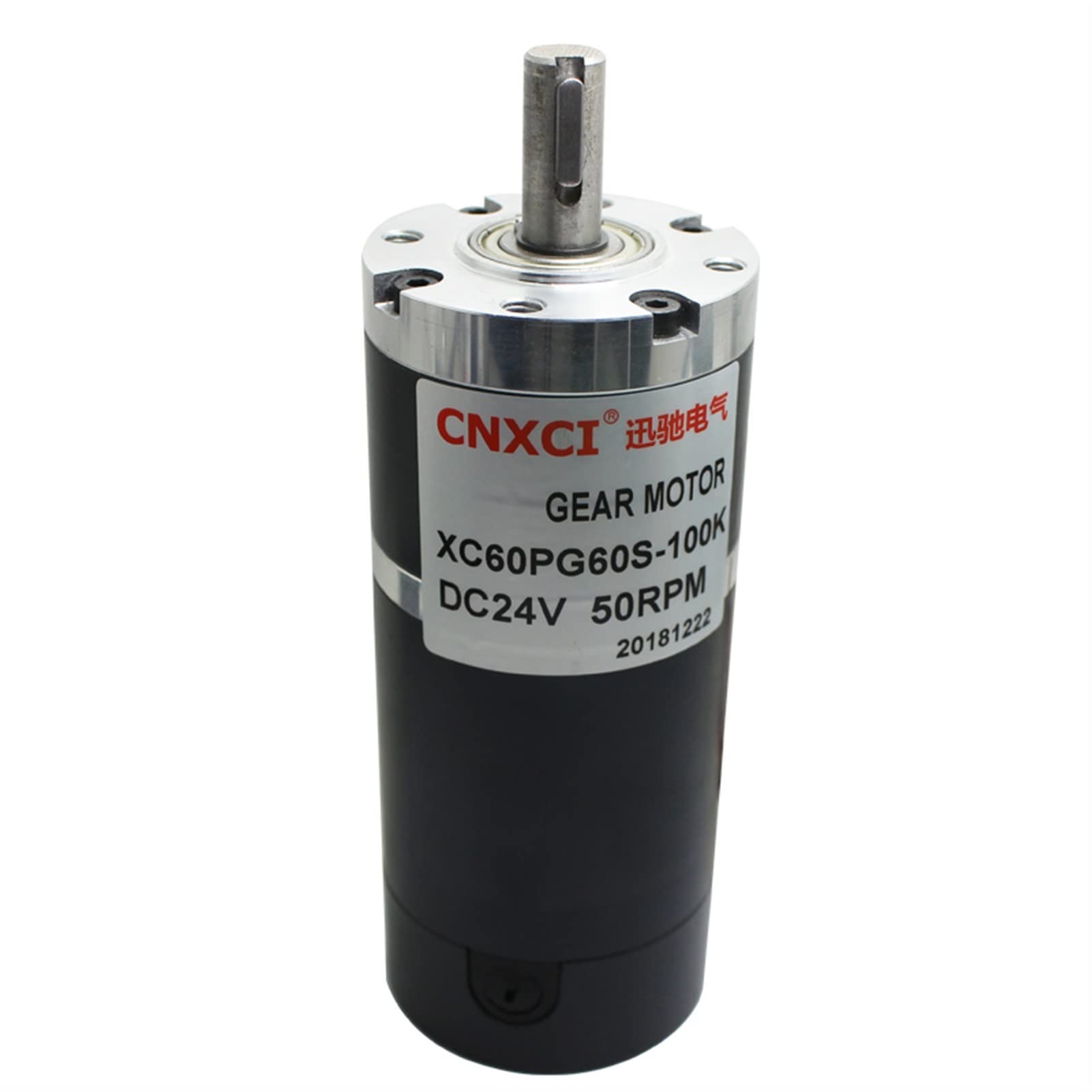 Stepper Motor, 60PG60S High Power High Torque Low Speed Shaft Diameter 12mm DC 12V 24V Brushed Planetary Gear Motor for DIY CNC 3D Printer(25rpm,12V)