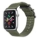 Fintie Band for Apple Watch 44mm 42mm, Lightweight Breathable Woven Nylon Sport Loop Wrist Strap with Metal Buckle Compatible with Apple Watch Series 4 Series 3 Series 2 Series 1 - Olive