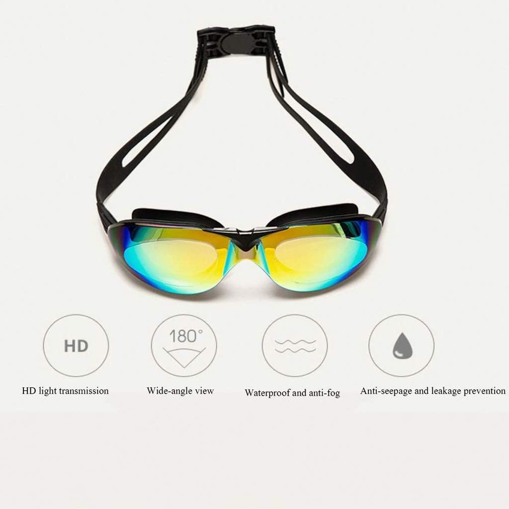 [JGCTDFHL] 水泳ゴーグル、大人の水泳ゴーグル、透明な視力、柔らかいシリコン、漏れなし、アンチフォグ