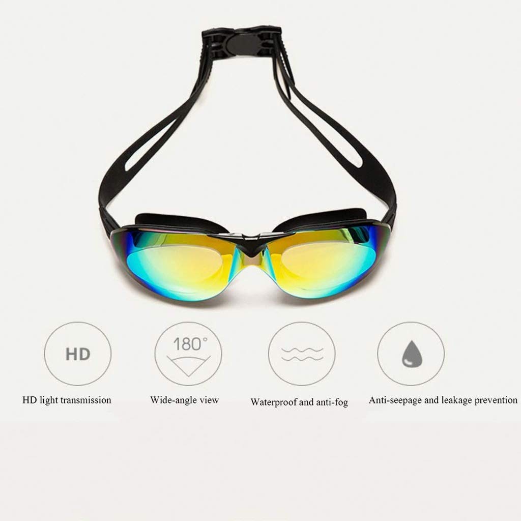 Schwimmbrille, Schwimmbrille für Erwachsene, klare Sicht, weiches Silikon, kein Auslaufen, Antibeschlag