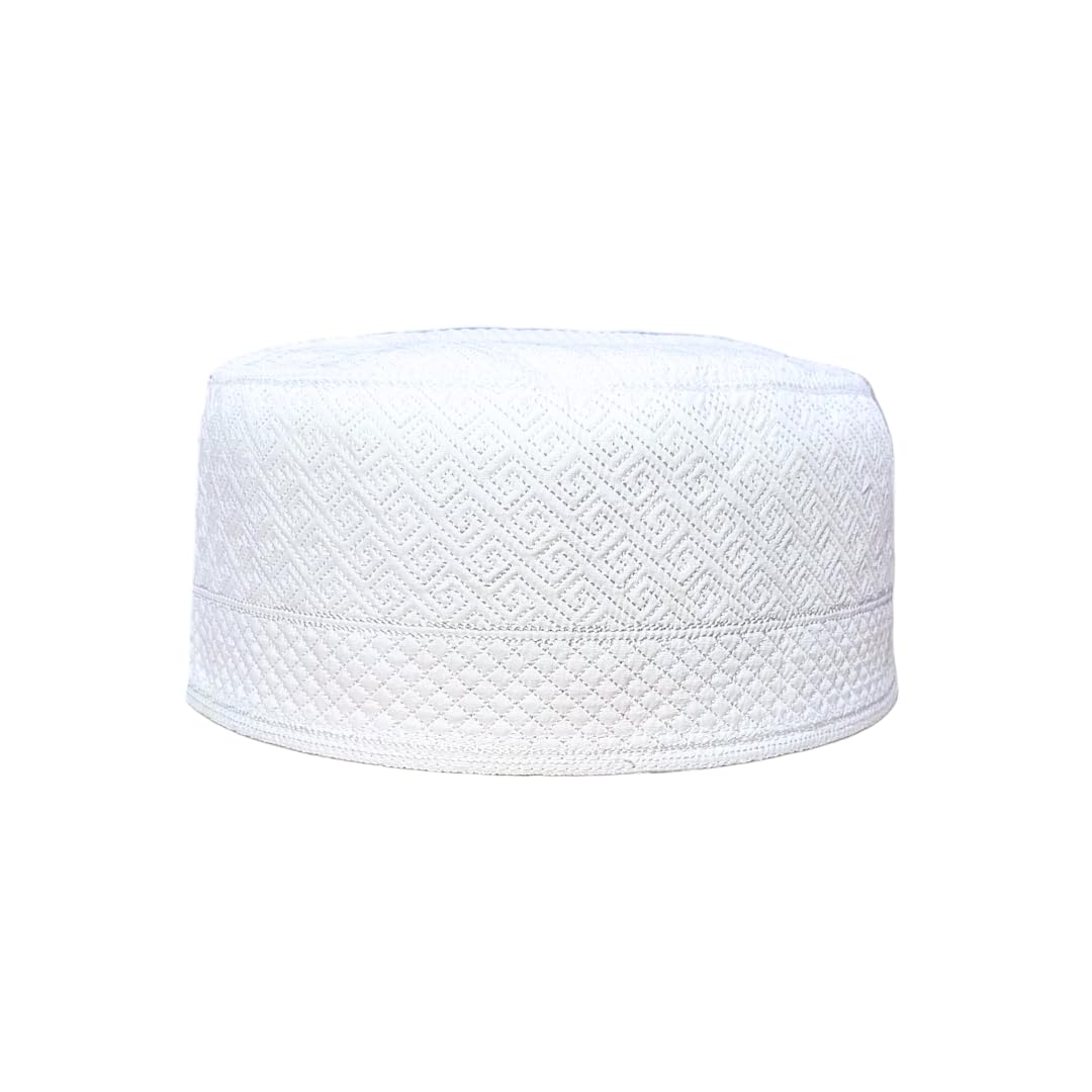 al inam cap house ICH Islamic Cap Namazi Topi Muslim Prayer Cap (Model no. W-28) Height- 8cm (White)-picture-10
