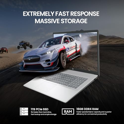 Image of 2026 HP 17 Inch Laptop Touchscreen Computer, 17.3 inch HD+ Touch Screen Business Laptop PC, 13th Gen Intel Core i7, Windows 11 Pro | Backlit Keyboard 10-Key | Fingerprint | Type-C | 32GB RAM 1TB SSD