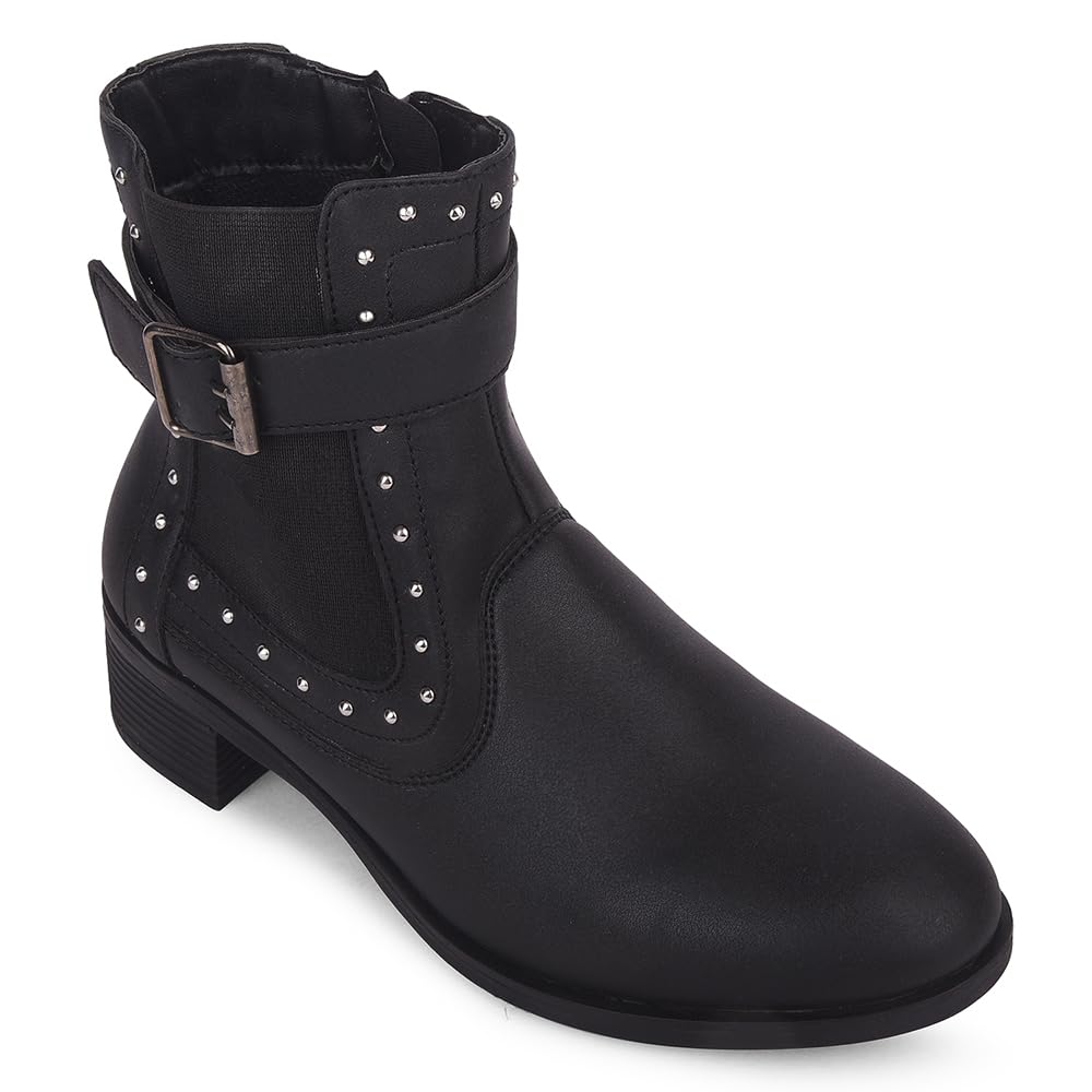 Senorita Boost-1E Black Casual Non Lacing Boots - 37-image-24