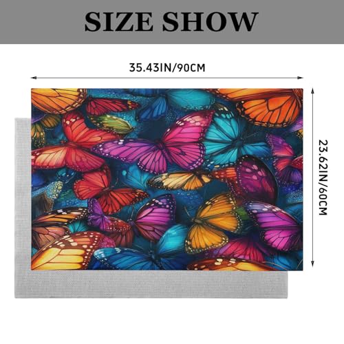 Tapete rectangular suave color turquesa 60x90 cm miniatura 3