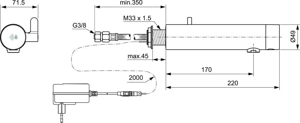 Ideal Standard - Sensorflow Miscelatore elettronico da incasso per lavabo, Cromato