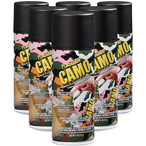Plasti Dip Performix (11214-6-6PK) Black Camo Spray - 11 oz. Aerosol, (Pack of 6)