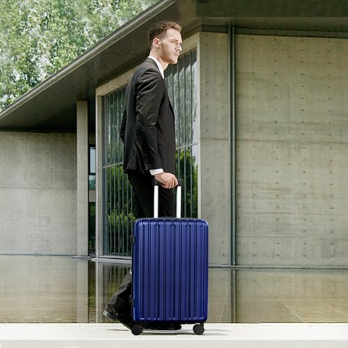 SHOWKOO Luggage Sets 3 Piece 100% PC Ultra Tough Hardside Expandable Suitcases Sets with TSA Lock Double Spinner Wheels (20in/24in/28in, Blue2