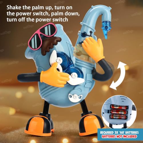 Image of Zest 4 Toyz Dancing Robot Toy for Kids with Colorful LED Light and Sound Toy Interactive Robot Electric Dance Toy Musical Toy for Kids Battery Operated Baby Toy Birthday Gift for Boys Girls