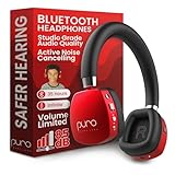 Puro Sound Labs PuroQuiet Plus Casque supra-auriculaire Bluetooth avec suppression du bruit pour enfants avec micro, design supra-auriculaire léger, son de qualité studio (rouge) Puro Sound Labs PuroQuiet Plus Casque supra-auriculaire Bluetooth avec suppression du bruit pour enfants avec micro, design supra-auriculaire léger, son de qualité studio (rouge)