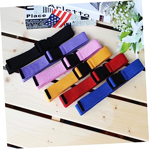 4pcs Adjustable Unisex Canvas Belt Lightweight Plastic Buckle Waist Belt for Men and Women Breathable Material Matching Random4