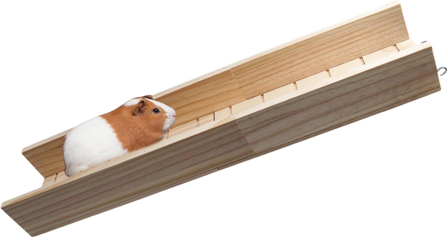 Dnoifne Guinea Pig Climbing Ramp, Wooden Pets Bridge Toys, Hamster Ladder Toy