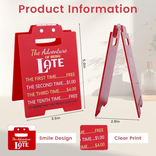 Funny Desk Signs Office Desk Accessories Funny Office Decor for Women Men Employee Appreciation Gifts Cubicle Accessories Gag Gifts for Men Women Coworker Teammate Employee Manager Boss (the Adventure of Being Late)