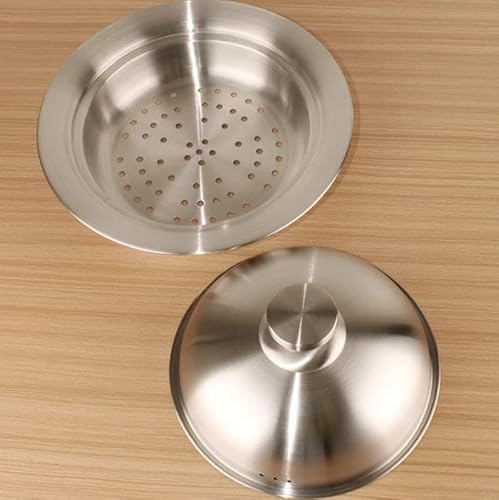 蒸し器 フライパン用 20~26cmフライパン対応 ステンレス蒸しプレート 多機能食 蒸し皿 洗器対応耐 蒸し台 卓上 水切り 油切り キッチン用品 調理用品 調理器具 蒸し野菜 (20〜26cm 蒸し器(304ステンレス鋼))