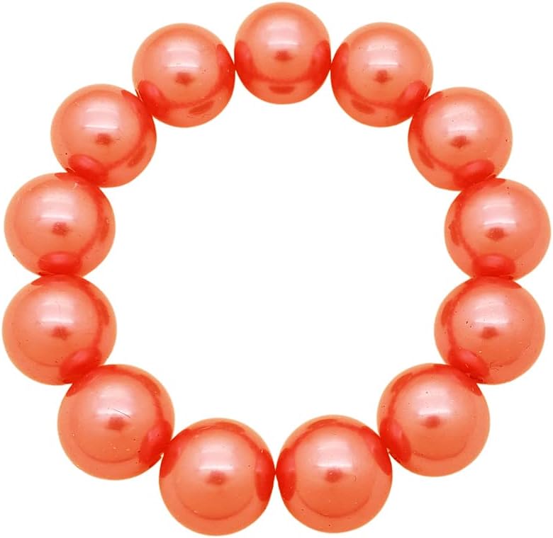 Women's Chunky Large Simulated Pearl Statement Necklace, Bracelet, Earring Set - Image 5