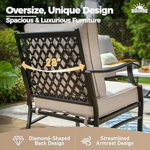 7 Piece Outdoor Patio Furniture Sets Metal Modern Outoor Patio Conversation Set with 5.75" Extra Thick Cushion for Deck Backyard 7 Piece Outdoor Patio Furniture Sets Metal Modern Outoor Patio Conversation Set with 575 Extra Thick Cushion for Deck Backyard