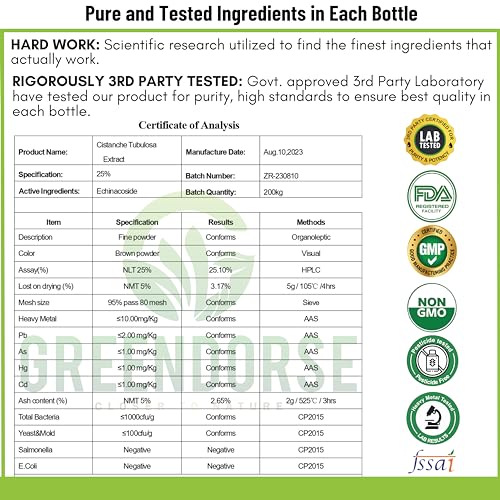 GREENDORSE Store GREENDORSE Organic Cistanche Tubulosa 1000mg 1 g - Image 8