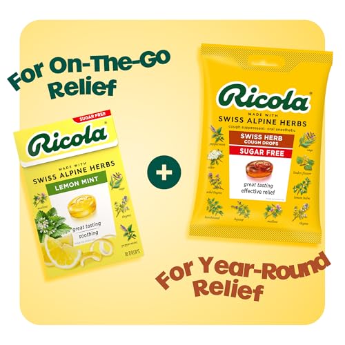 Ricola Sugar-Free Cough Drops 45% Off - Sore Throat Relief