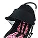 Parasol universal para cochecito de bebé, protección contra rayos UV, contra el viento y protección solar, impermeable, de tela