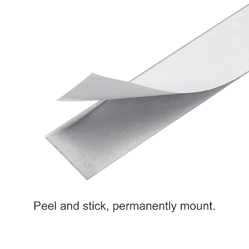 Miniatura 4 de HARFINGTON Cinta métrica autoadhesiva de 39.4 in, de acero inoxidable, resistente al desgaste, resistente al desgaste, de izquierda a derecha, regla