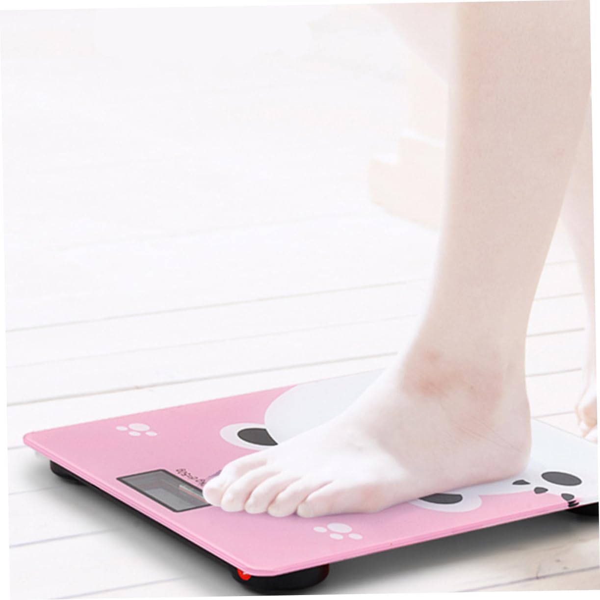 High Precision Digital Weight Scale with Temperature Detector Adorable Design Multifunctional Body and Pet Scale for Accurate Weight and Indoor Temperature Monitoring