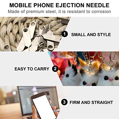 Hemobllo 100 peças de ferramentas de remoção de cartão SIM, bandeja de cartão de ejeto, abridor de a