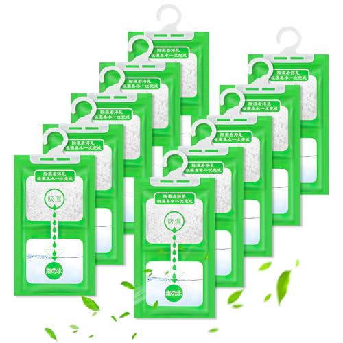 Sacchetti umidità armadio,Set di 10 Sacchetti Assorbiumidità Armadio, Sacchetti Assorbi