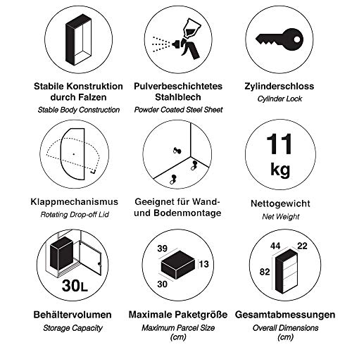 Haussmann Paketbriefkasten für sichere Paket- und Briefzustellung