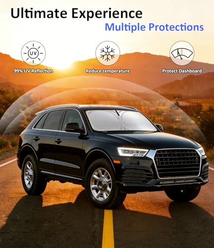 Image of Windshield Sun Shade Custom-Fit for 2013-2018 Audi Q3 Accessories