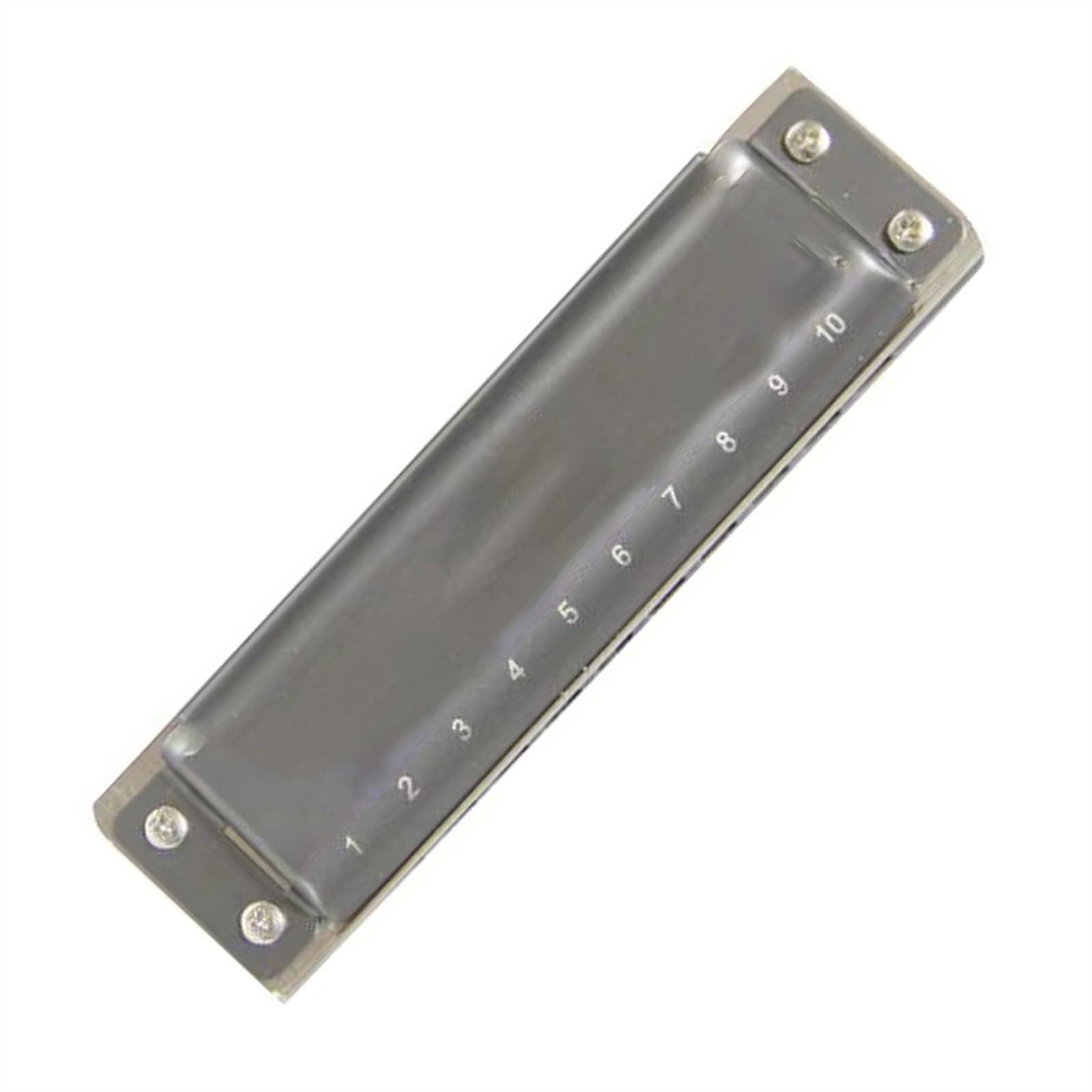 Profesjonalny instrument harmonijkowy z 10 otworami Blues Harp Szara obudowa ze stali nierdzewnej Harmonijka Dla Początkujących (Color : C)