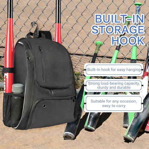 Sac à dos de baseball étanche avec compartiment chaussures et support casque - 3