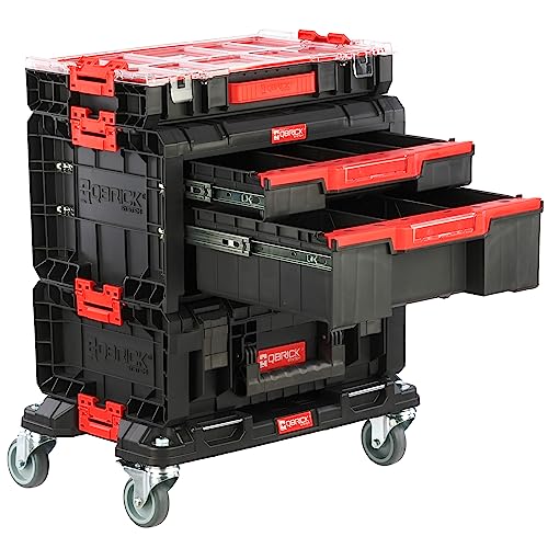 Juego De 2 Cajas De Herramientas En Plataforma Con Ruedas Y Organizador Modular Pro Juego De 2 Cajas De Herramientas En Plataforma Con Ruedas Y Organizador Modular Pro