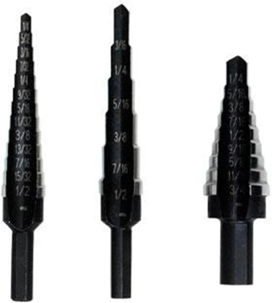 Irwin Tools IRWIN Step Drill Bit Set, 3-Piece (10502ZR)