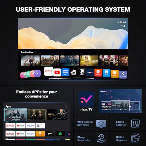 Image of [Officially-Licensed APP & Ultra-Thin] Smart Mini Projector with WiFi 6 and Bluetooth, VOPLLS Auto Focus & Keystone 1080P Full HD Portable Projector for Quickly Convert Negatives & Slides