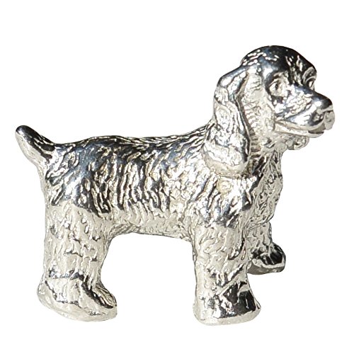 Les Etains de Jumilhac Figurine Epagneul, Miniature Epagneul, Petit Epagneul, Cadeau Epagneul, Fait à la Main en Etain, Fabrication Artianale Française