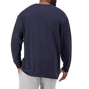 Champion Men's Long Sleeve T-shirt, Classic T-shirt for Men (Reg. Or Big & Tall)