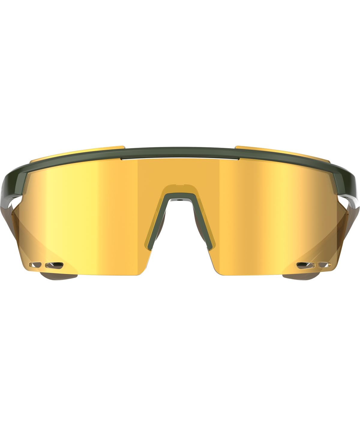 Magicshine ROUELEUR okulary rowerowe, kolorowe i fotochromowe soczewki, obustronny design unisex na ulicę, gravel i MTB (zielono-brązowa - soczewka fotochromowa złota)